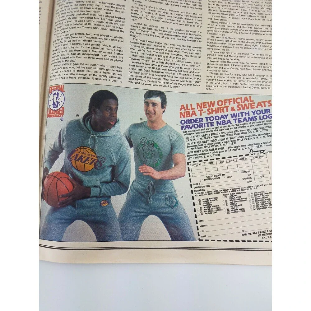 VTG 1983 NBA Today Newspaper Magazine Basketball Lakers MAGIC Spurs 80s RARE